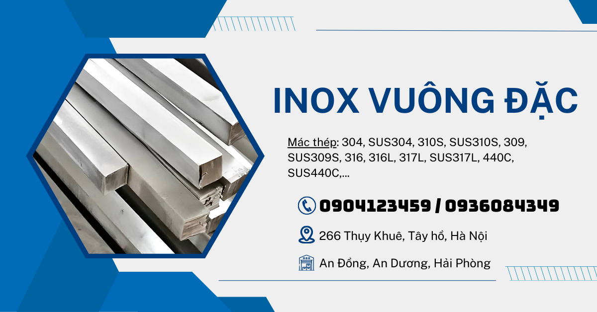 Cây vuông đặc inox - Unico Steel